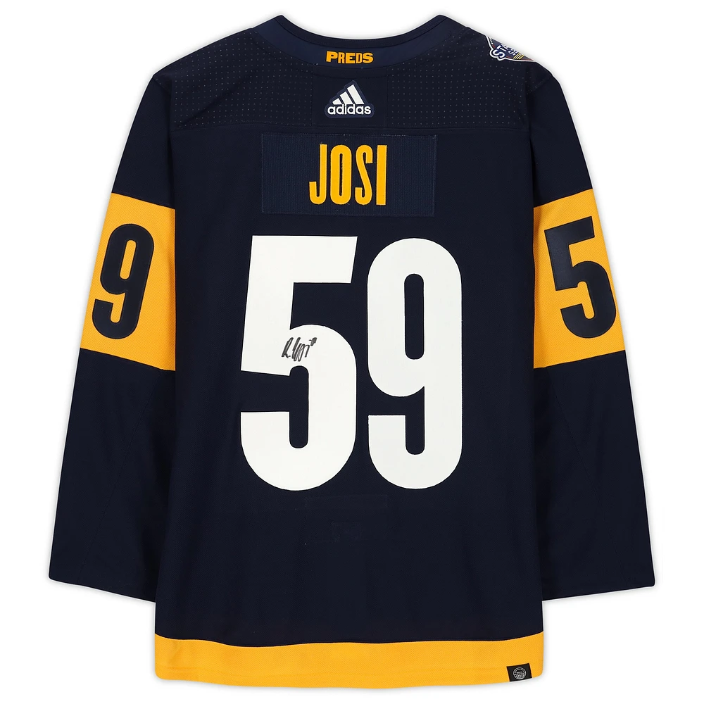 Roman Josi Navy Nashville Predators Autographed adidas Authentic 2022 Stadium Series Jersey