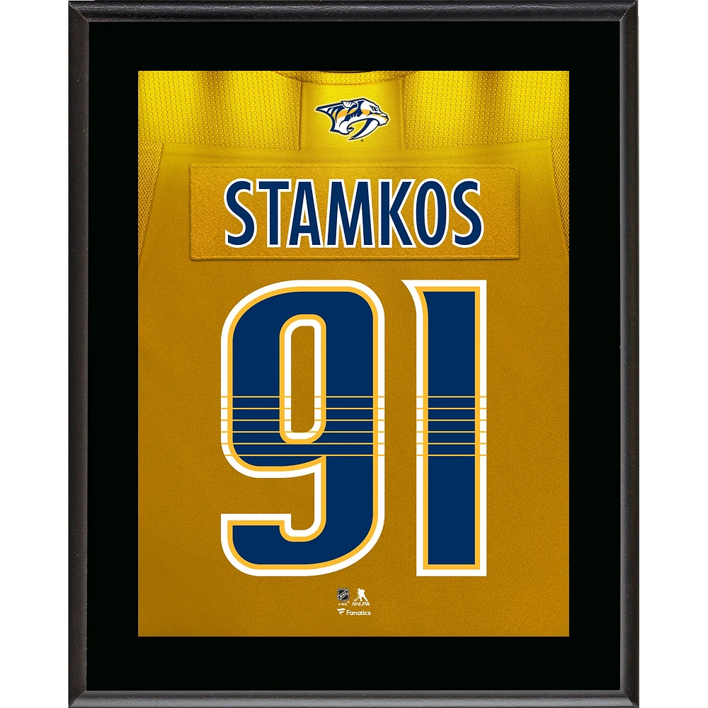Plaque de joueur sublimée avec numéro de maillot des Nashville Predators de Steven Stamkos 10,5" x 13"