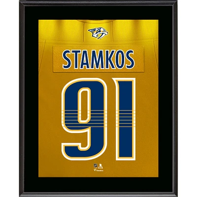 Plaque de joueur sublimée avec numéro de maillot des Nashville Predators de Steven Stamkos 10,5" x 13"