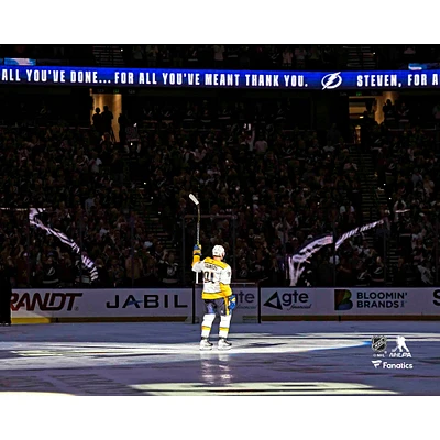 Steven Stamkos Nashville Predators Unsigned Return to Tampa Bay Saluting the Crowd Photograph