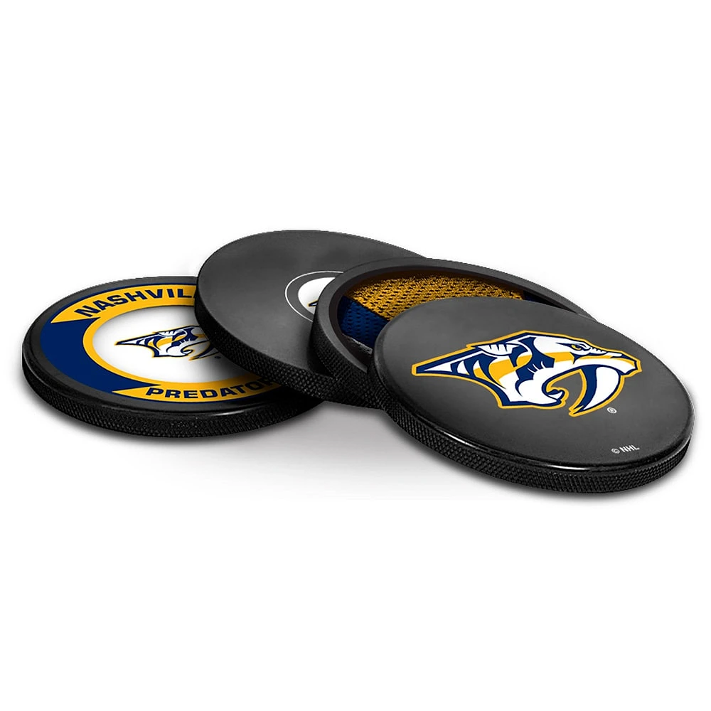 The Sports Vault Nashville Predators Four-Piece Puck Coaster Set