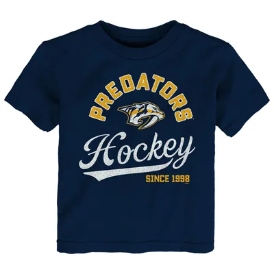 Men's Fanatics Branded Gold Nashville Predators Team Primary Logo Long Sleeve T-Shirt