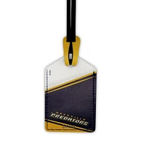 Étiquette de bagage en cuir personnalisée Nashville Predators blanche