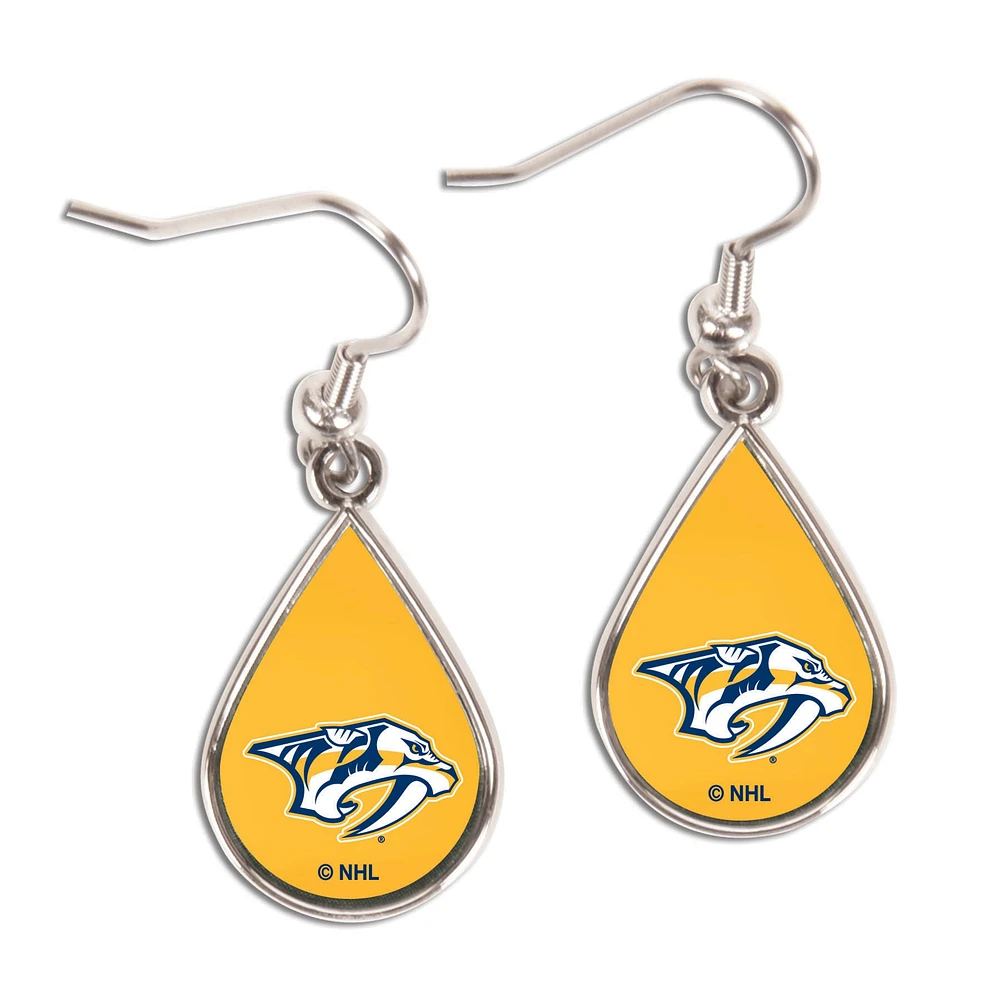 WinCraft Nashville Predators Boucles d'oreilles pendantes en forme de larme