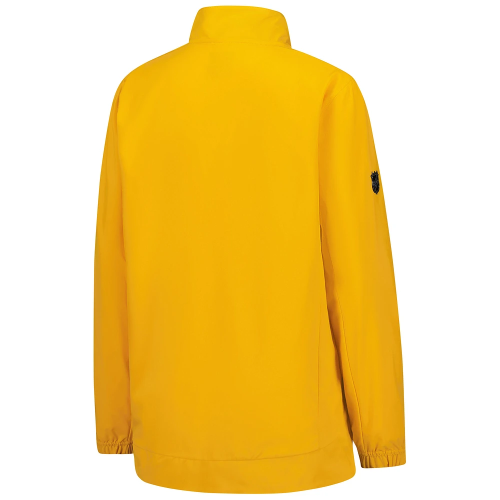 Veste d'entraîneur entièrement zippée Authentic Pro des Predators de Nashville Fanatics Gold pour femme