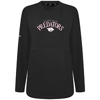 Women's Levelwear  Black Nashville Predators Mother's Day Beaudry Arched Pullover Sweatshirt