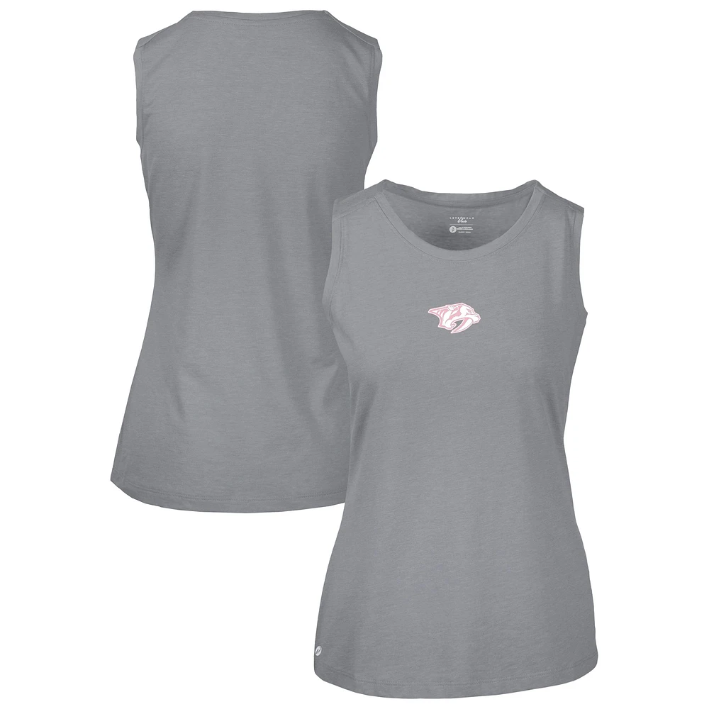 Women's Levelwear  Gray Nashville Predators Mother's Day Macy Core Logo Tank Top