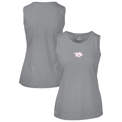 Women's Levelwear  Gray Nashville Predators Mother's Day Macy Core Logo Tank Top