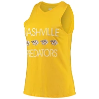 Women's Concepts Sport Gold/Navy Nashville Predators Meter Tank Top & Pants Sleep Set