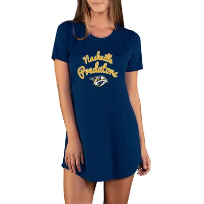 Nashville Predators Concepts Sport Women's Marathon Knit Nightshirt - Navy