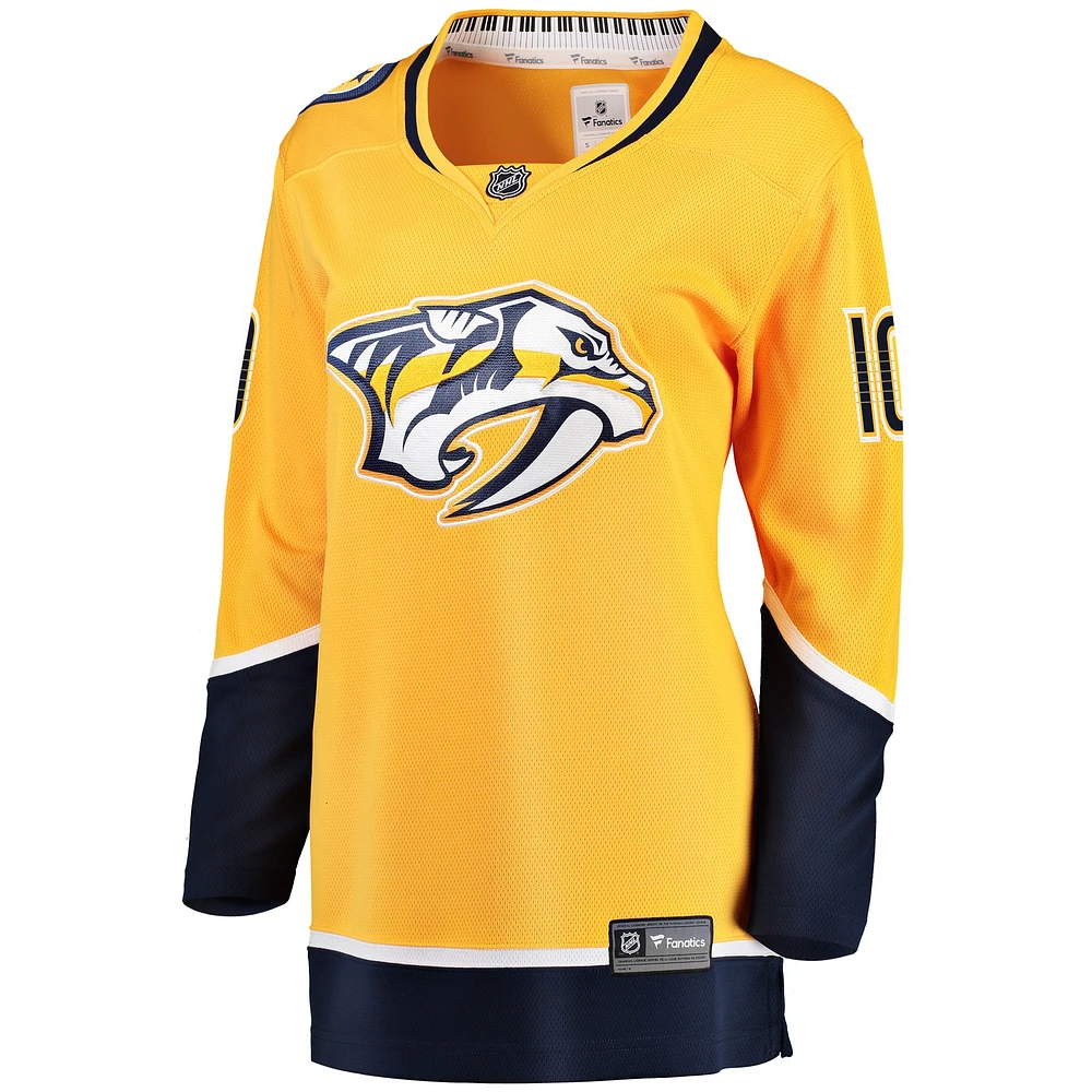 Women's Fanatics Colton Sissons Gold Nashville Predators Breakaway Player Jersey