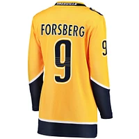 Maillot de joueur échappé des Predators Nashville doré Filip Forsberg Fanatics pour femmes