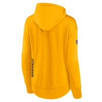 Women's Fanatics Gold Nashville Predators Authentic Pro Rink Full-Zip Hoodie