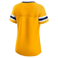 T-shirt à lacets emblématique Athena des Nashville Predators Fanatics Gold pour femmes
