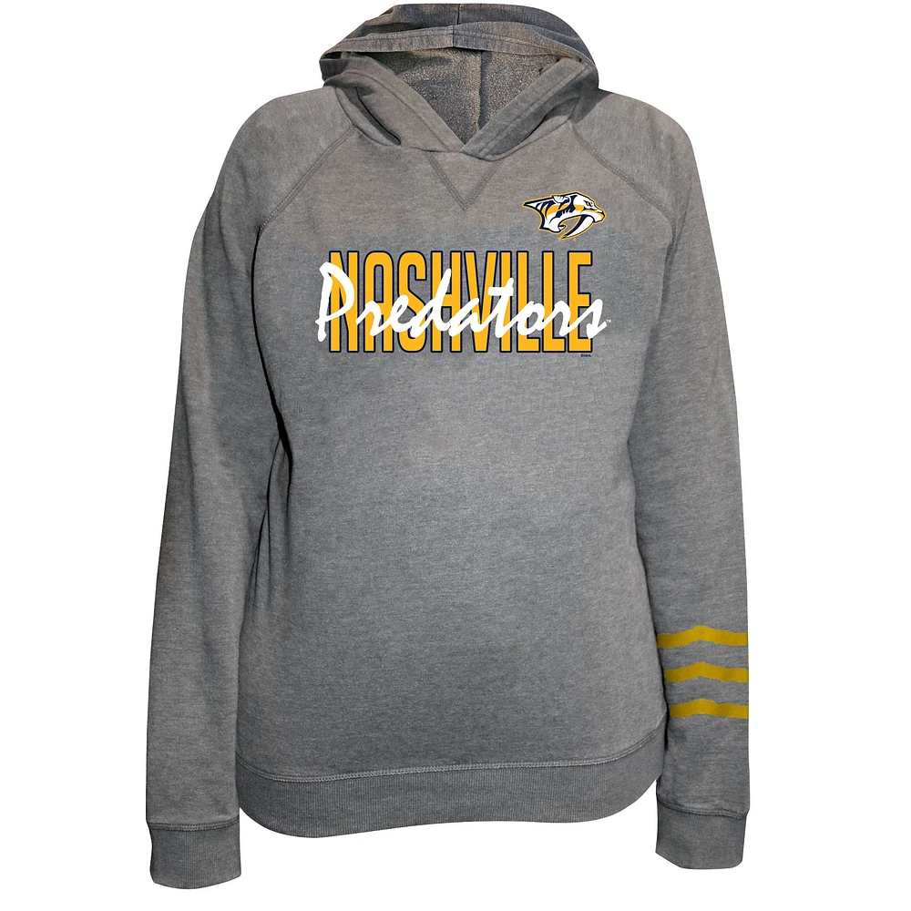 Sweat à capuche en polaire léger taille plus Fanatics Heather Gray Nashville Predators pour femmes