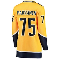 Maillot de joueur échappé à domicile Fanatics Juuso Parssinen Gold Nashville Predators pour femmes