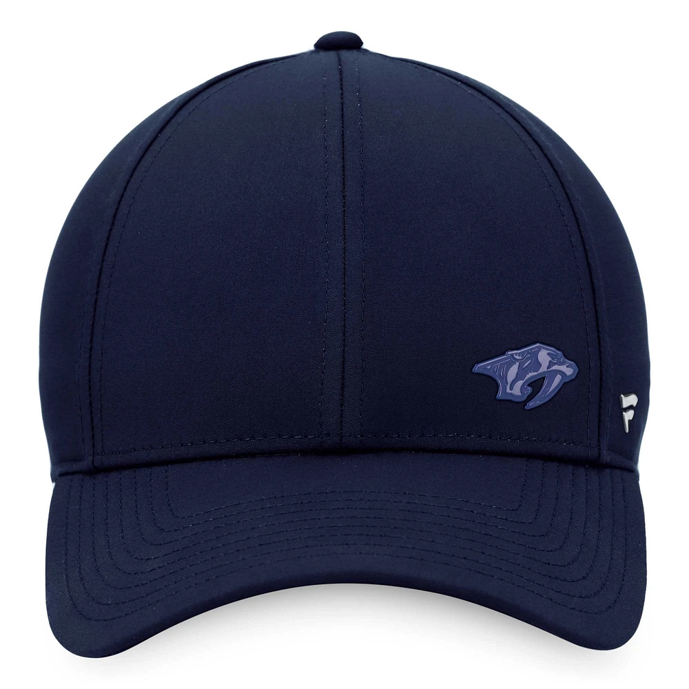 Women's Fanatics Navy Nashville Predators Authentic Pro Road Structured Adjustable Hat