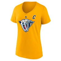 Women's Fanatics Roman Josi Yellow Nashville Predators Special Edition 2.0 Name & Number V-Neck T-Shirt