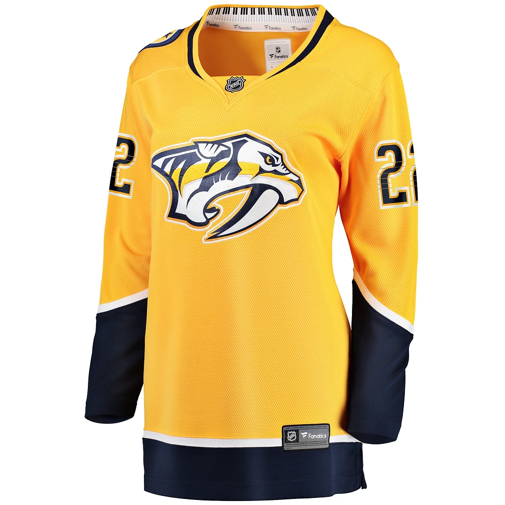 Women's Fanatics Tyson Barrie Gold Nashville Predators Home Breakaway Jersey