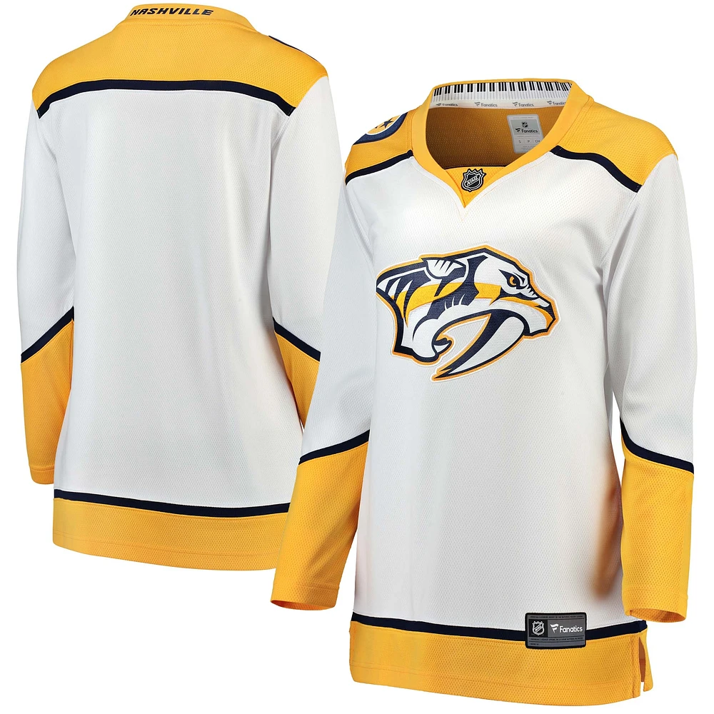 Maillot Breakaway extérieur des Predators de Nashville Fanatics pour femmes, blanc