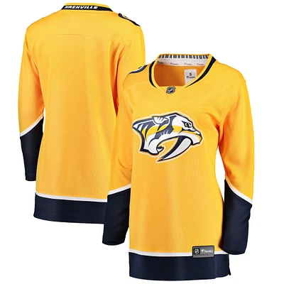 Maillot jaune Fanatics pour femmes des Predators de Nashville Breakaway Home