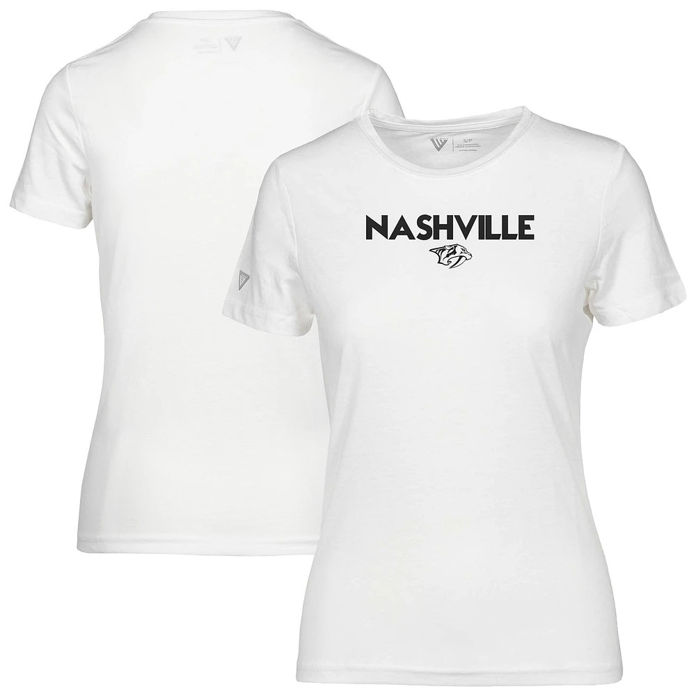 Women's Levelwear  White Nashville Predators Maddox City Capsule T-Shirt