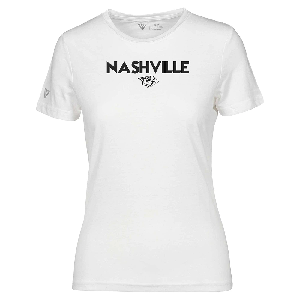 Women's Levelwear  White Nashville Predators Maddox City Capsule T-Shirt