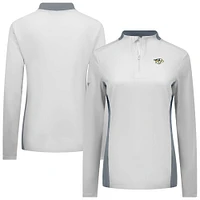 Women's Levelwear White Nashville Predators Moxie Insignia Core Quarter-Zip Top