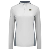 Women's Levelwear White Nashville Predators Moxie Insignia Core Quarter-Zip Top
