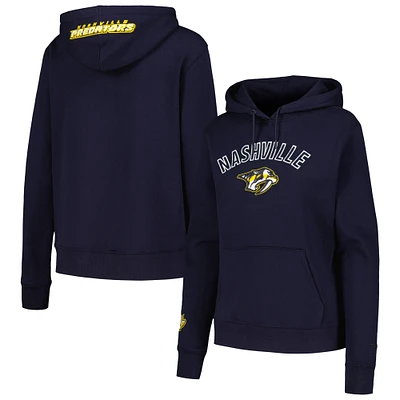 Women's Pro Standard Navy Nashville Predators Classic Chenille Pullover Hoodie