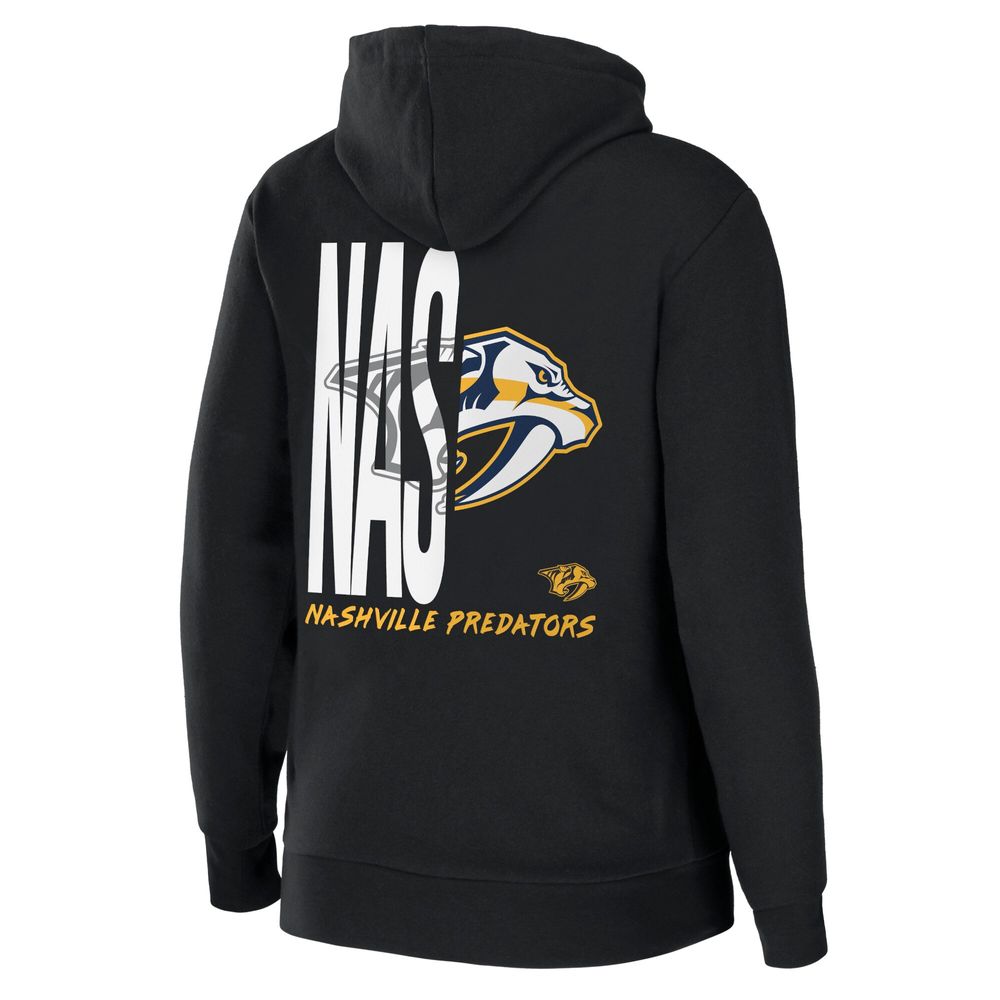 Women's WEAR by Erin Andrews Black Nashville Predators Sponge Fleece Full-Zip Hoodie