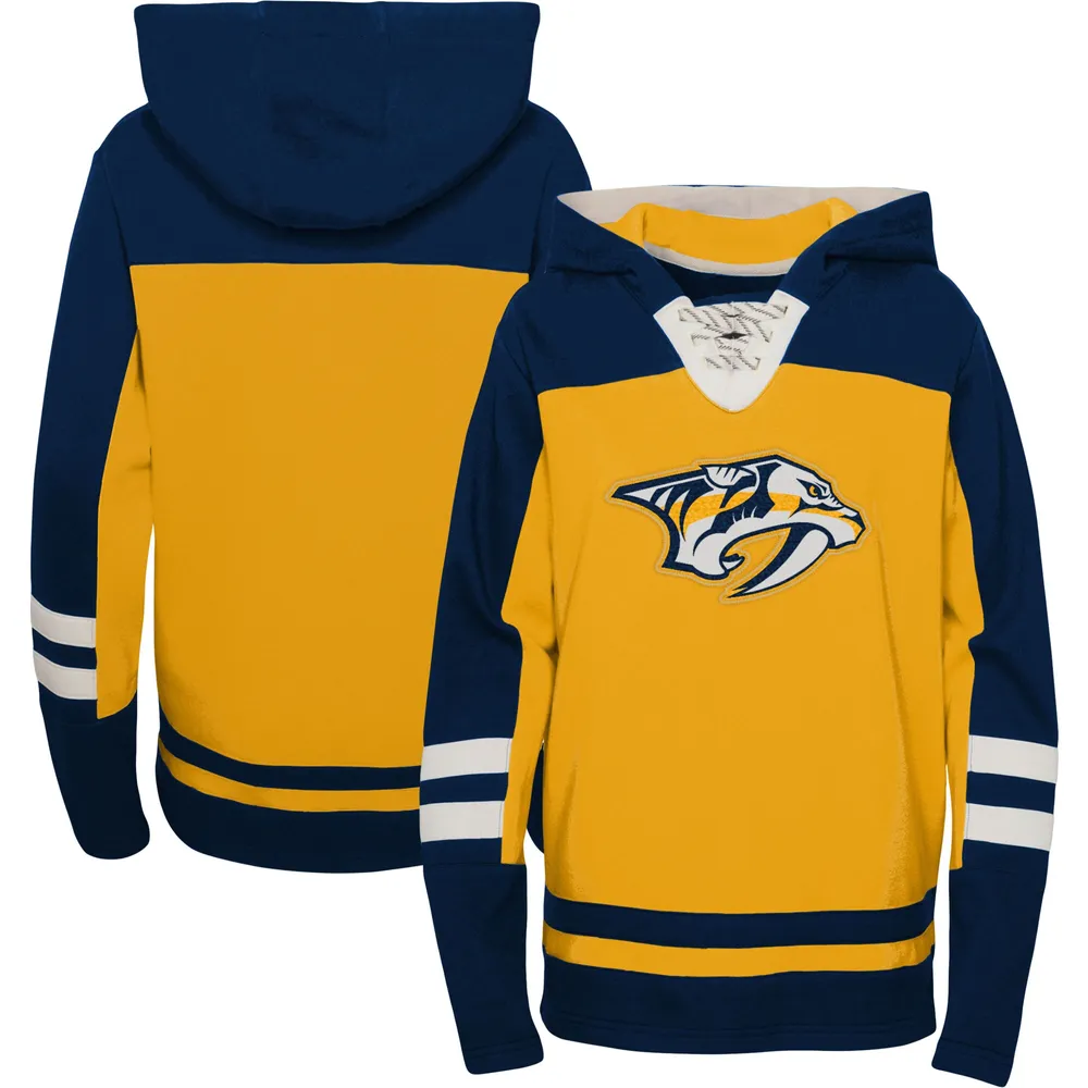 Nashville Predators Black '47 Superior Lacer Jersey Hoodie NHL Sweatshirt