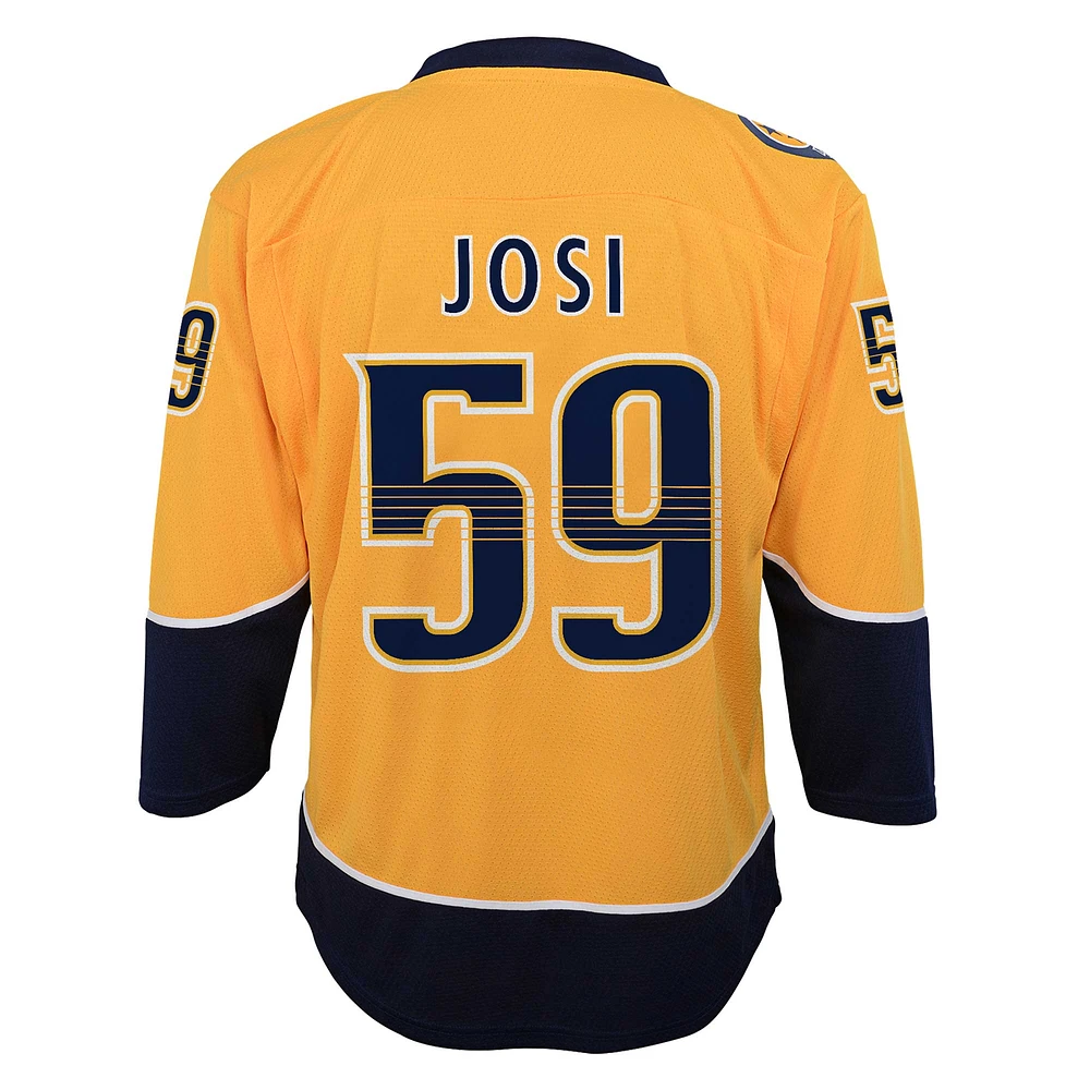 Maillot de joueur réplique à domicile des Predators Nashville doré Roman Josi pour jeunes