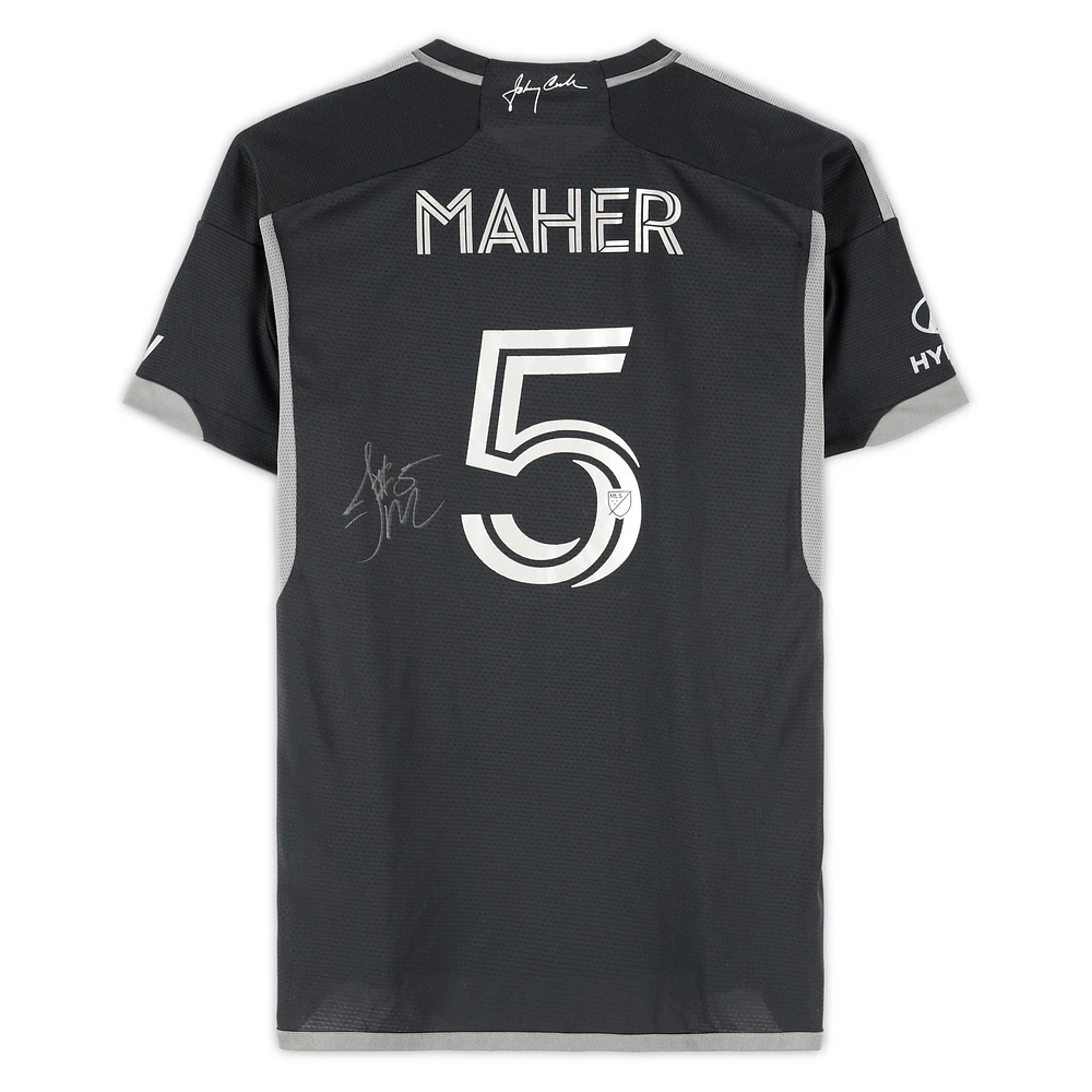 Jack Maher Nashville SC Autographed Match-Used #5 Black adidas Jersey from the 2024 MLS Season - Size M