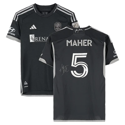 Jack Maher Nashville SC Autographed Match-Used #5 Black adidas Jersey from the 2024 MLS Season - Size M