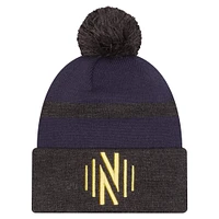 Men's New Era  Navy Nashville SC 2025 Kickoff Cuffed Knit Hat with Pom