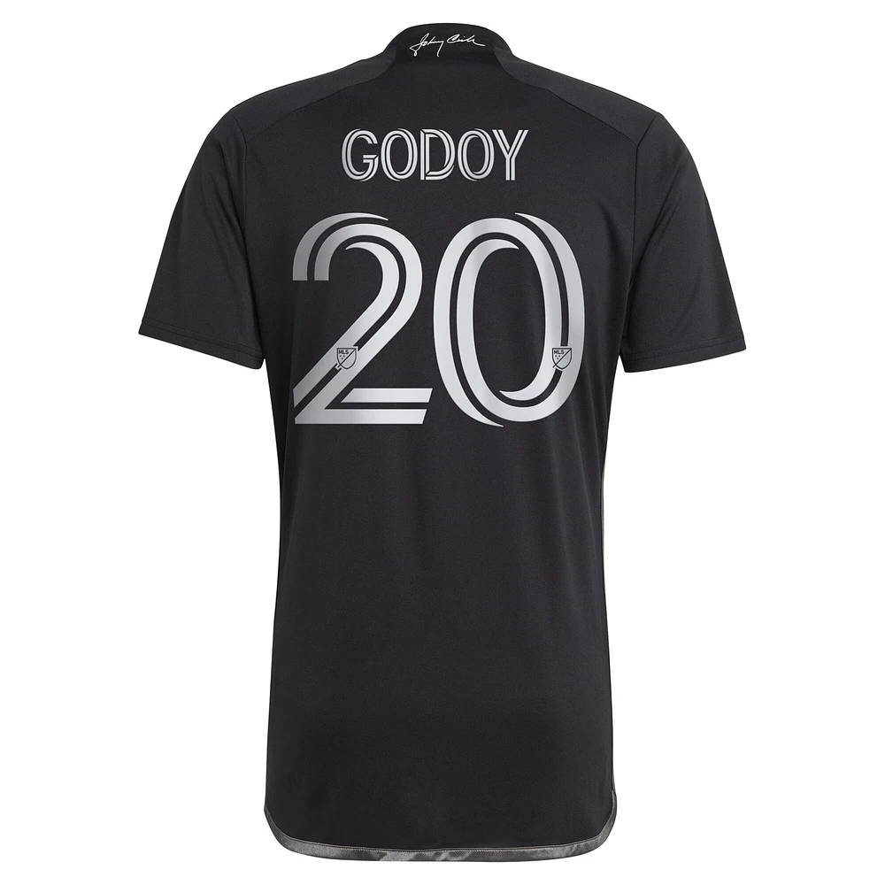 Adidas Anibal Godoy Noir Nashville SC 2023 Man Black Kit Replica Player Jersey