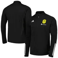 Haut d'entraînement à glissière intégrale adidas Nashville SC 2023 On-Field AEROREADY pour homme Noir