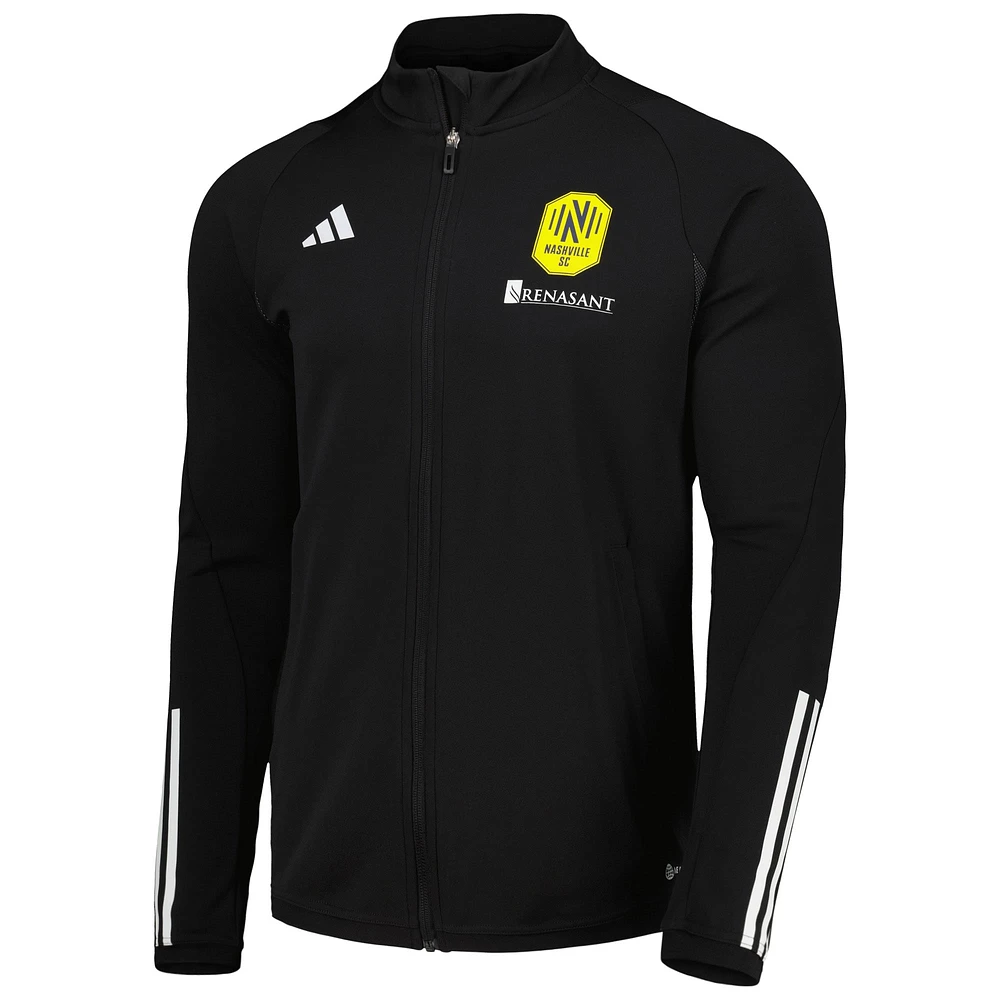 Men's adidas Black Nashville SC 2023 On-Field AEROREADY Full-Zip Training Top