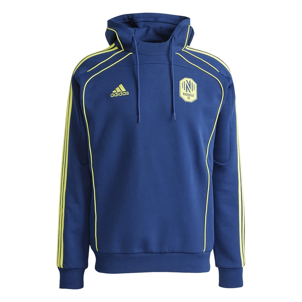 Men's adidas Blue Nashville SC 2025 Travel Pullover Hoodie