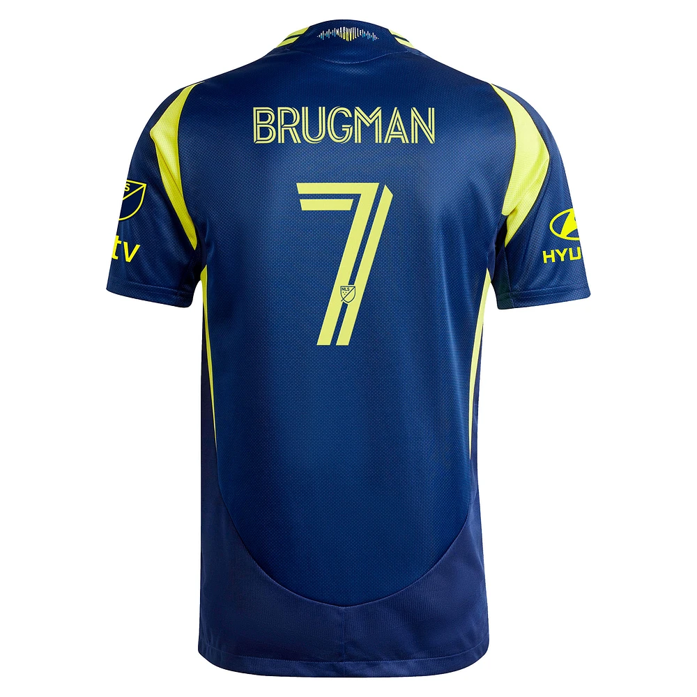 Men's adidas Gastón Brugman Navy Nashville SC 2025 The Heart Of Kit Authentic Player Jersey