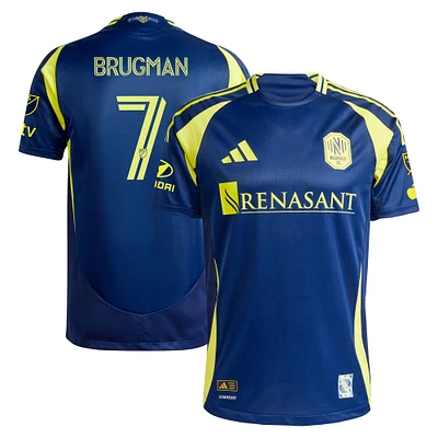 Men's adidas Gastón Brugman Navy Nashville SC 2025 The Heart Of Kit Authentic Player Jersey