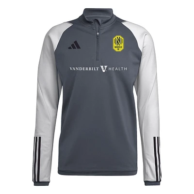 Haut d'entraînement adidas Nashville SC 2024 On-Field AEROREADY à quart de zip pour homme, gris