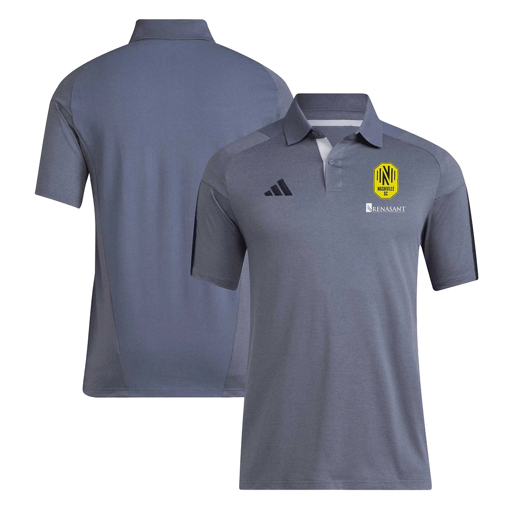 Polo d'entraînement adidas Nashville SC 2024 pour homme, gris