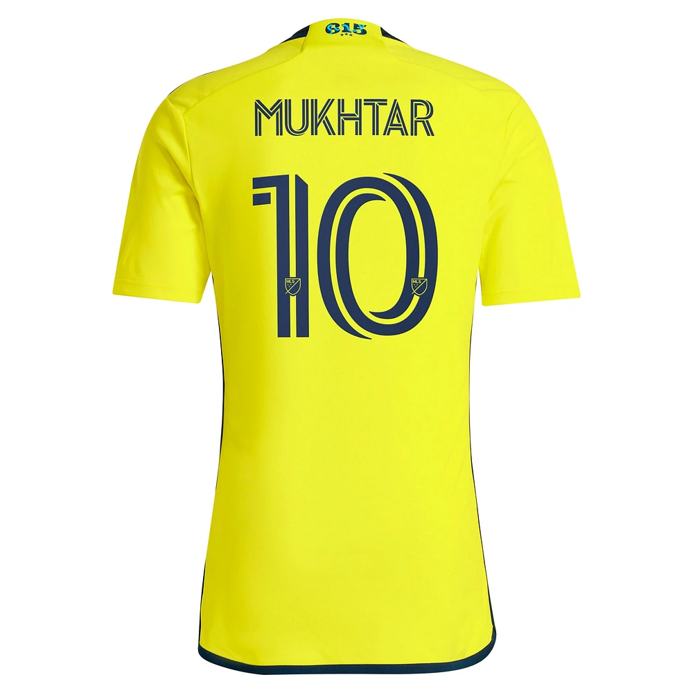 Men's adidas Hany Mukhtar Yellow Nashville SC 2024 The 615 Kit Replica Player Jersey