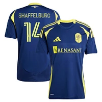 Men's adidas Jacob Shaffelburg Navy Nashville SC 2025 The Heart of Kit Replica Player Jersey