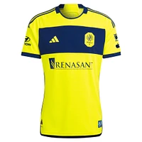 Men's adidas Jacob Shaffelburg Yellow Nashville SC 2024 The 615 Kit Authentic Player Jersey