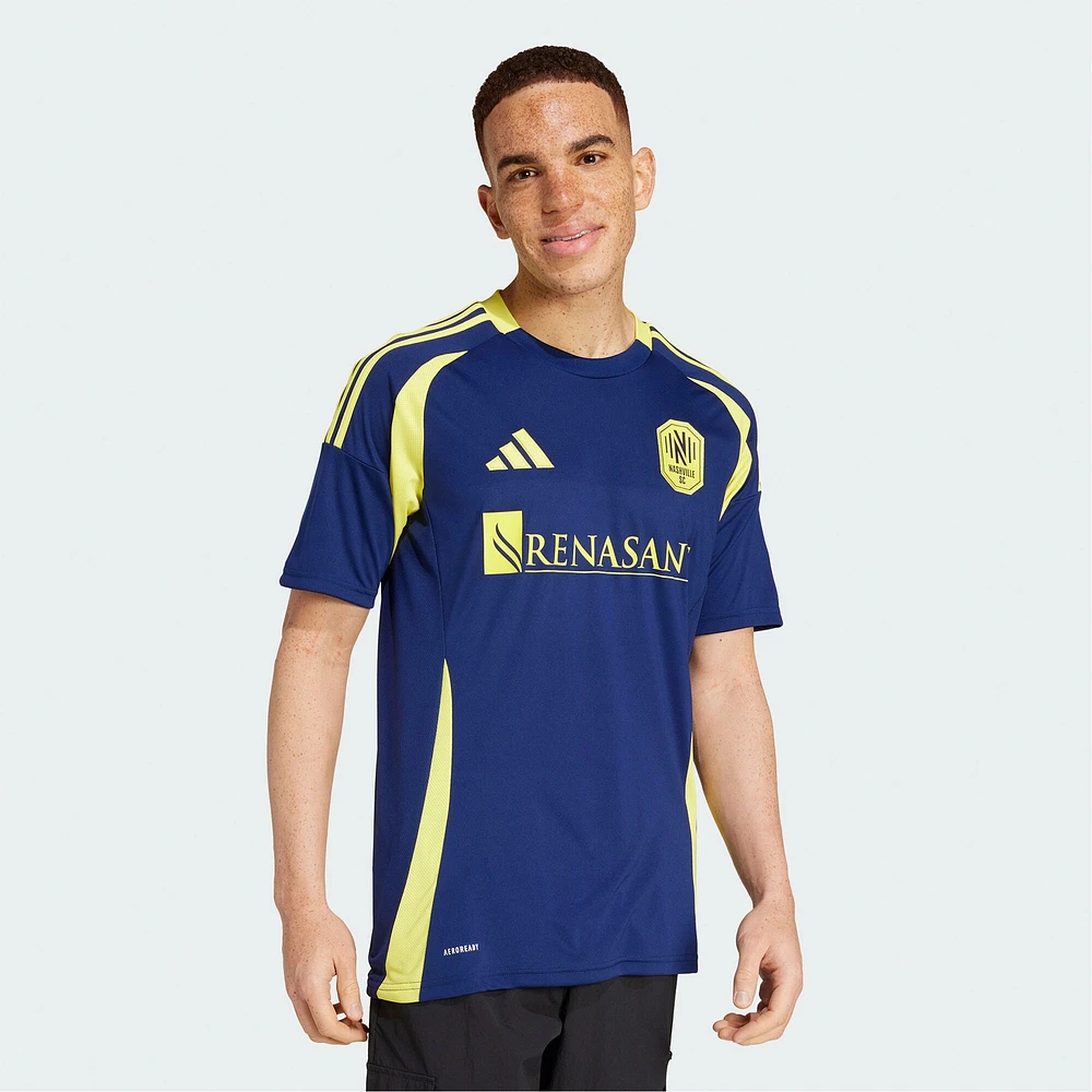 Maillot réplique du kit The Heart of Nashville SC 2025 bleu marine adidas pour homme
