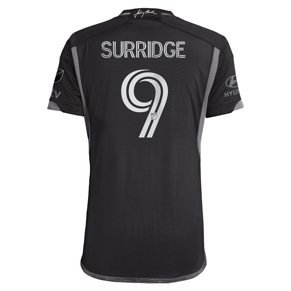 Men's adidas Sam Surridge Black Nashville SC 2023 Man Kit Authentic Player Jersey