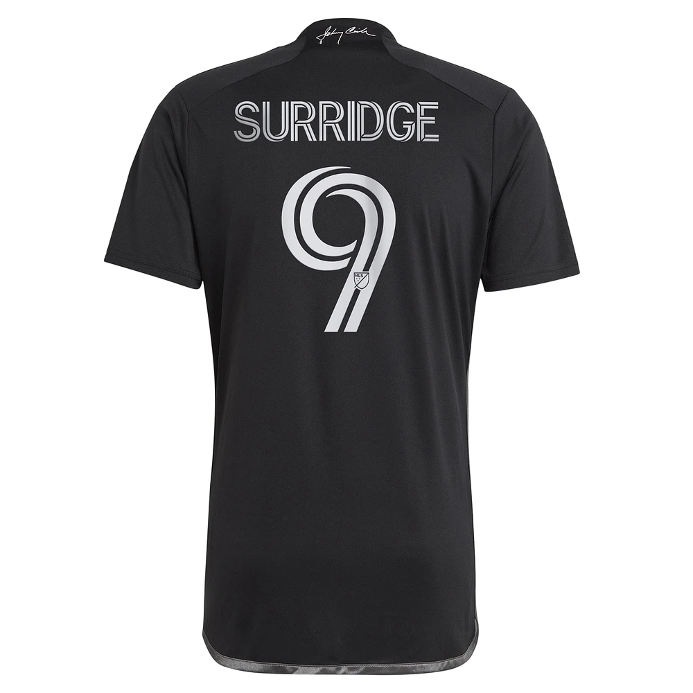 Men's adidas Sam Surridge Black Nashville SC 2023 Man Kit Replica Player Jersey